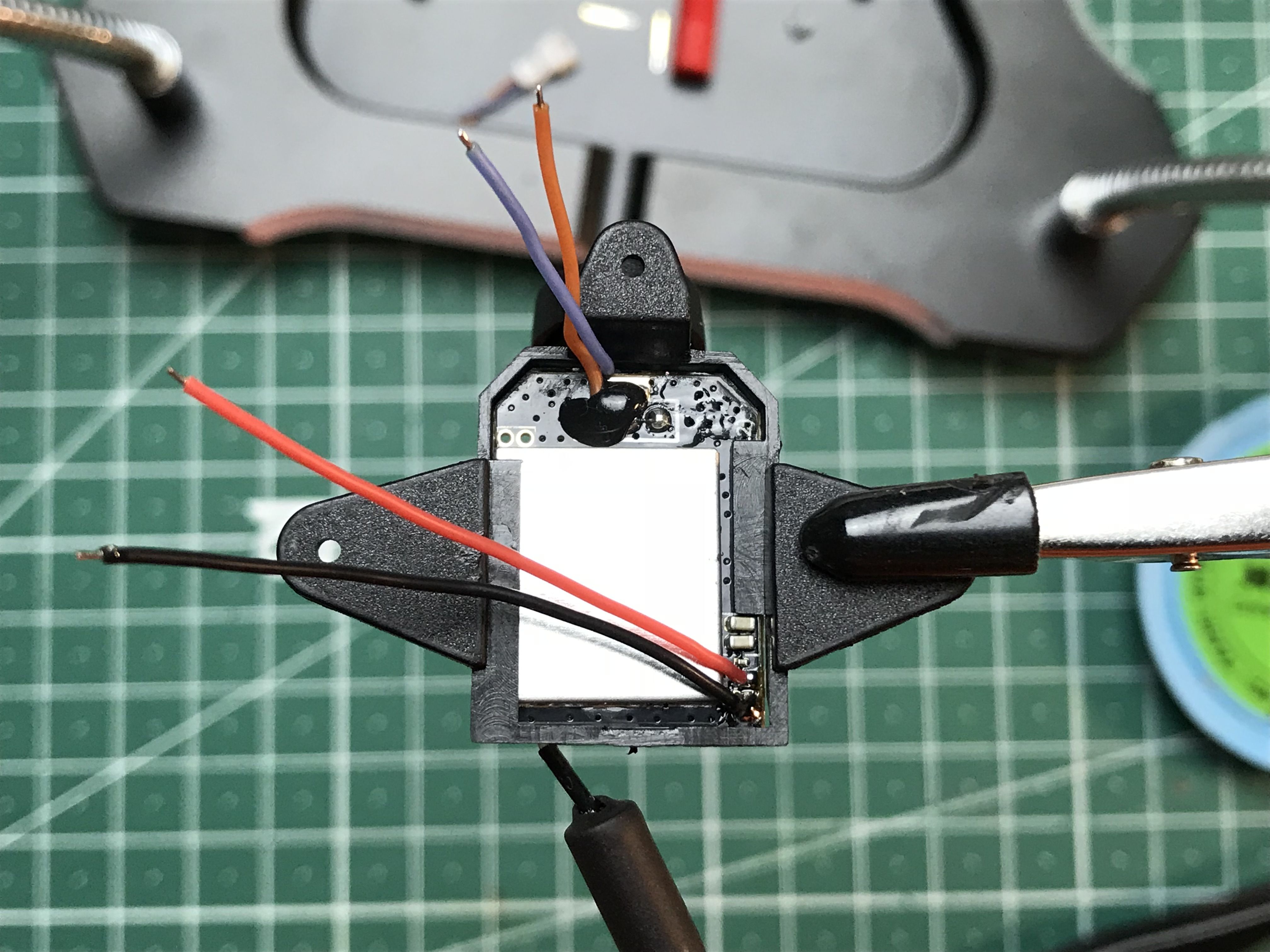 Camera wires cut to length